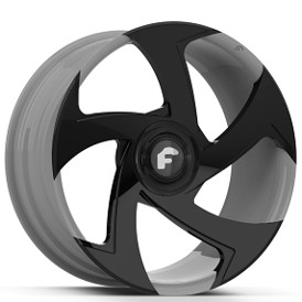 20" Forgiato Wheels SR01-Tec Mono Smoke Grey with Black Face XL Floating Cap Forged Rims 