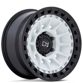 17" Black Rhino Wheels Barrage BR009 Gloss White on Matte Black Off-Road Rims