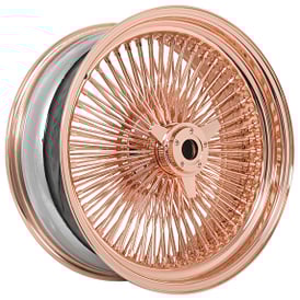 22x8" LA Wire Wheels Standard 150-Spoke Straight Lace Rose Gold Heavy Duty Knock-Off Rims