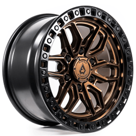 18" Arena Wheel Co A109 Hustle Smoked Bronze Center with Satin Black Lip Off-Road Rims  
