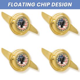 LA Wire Wheels 2-Bar Gold Floating Chip Knock-Off Set 