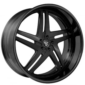 22" Snyper Forged Wheels Lucid Full Black Monoblock Forged Rims