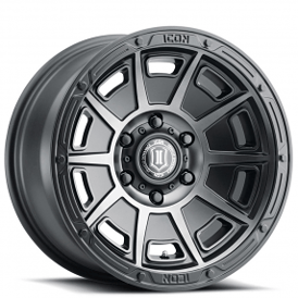 17" ICON Alloys Wheels Victory Smoked Satin Black Tint Crossover Rims