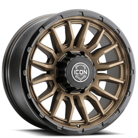 20" ICON Alloys Wheels Cajon Satin Bronze with Gloss Black Lip 8-Lug Off-Road Rims