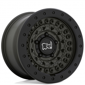 17" Black Rhino Wheels Barricade OD Green with Black Rock Guard Off-Road Rims