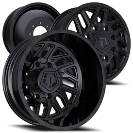 22" TIS Wheels 544B Dually Gloss Black Off-Road Rims  