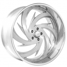 22" Staggered Snyper Forged Wheels Spada Polished Monoblock Forged Rims