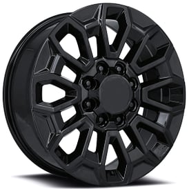 22" High Country 2500 Wheels FR 277 Gloss Black with Cap OEM Replica Rims