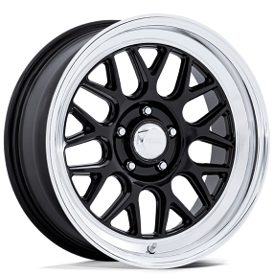 18" Staggered American Racing Wheels Vintage VN516 G-Force Gloss Black with Diamond Cut Lip Rims
