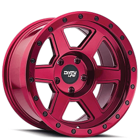 18" Dirty Life Wheels Compound 9315 Crimson Candy Red Off-Road Rims