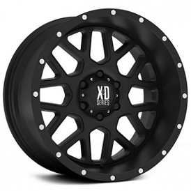 16" XD Wheels XD820 Grenade Satin Black Rims 