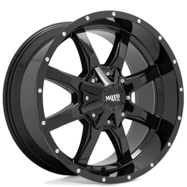 16" Moto Metal Wheels MO970 Gloss Black with Milled Lip Off-Road Rims 