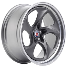 20" HRE Wheels 522 Satin Charcoal with Frozen Polished Clear Barrel Forged Rims