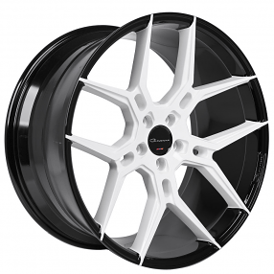 20" Giovanna Wheels Haleb Gloss Black with Custom White Face Polaris Slingshot / 3-Wheeler Rims