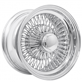 13x7" LA Wire Wheels Standard 72-Spoke Straight Lace Chrome Cali-Style Rims 