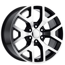 22" Performance Replicas Wheels PR169 Gloss Black with Machined Spokes Rims