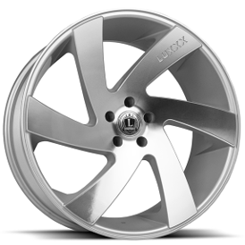 20" Luxxx Alloys Wheels Lux10 Silver with Machined Face Rims