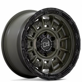 17" Black Rhino Wheels Atlas BR007 Olive Drab Green with Black Lip Off-Road Rims