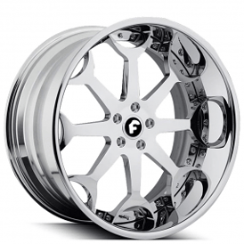 21" Staggered Forgiato Wheels Capolavaro Chrome Forged Rims