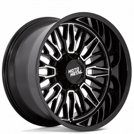 20" Moto Metal Wheels MO809 Stinger Gloss Black Machined Off-Road Rims