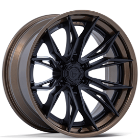 20" Fuel Wheels FC404 Mutiny Matte Black with Gloss Bronze Lip Off-Road Fusion Forged Rims