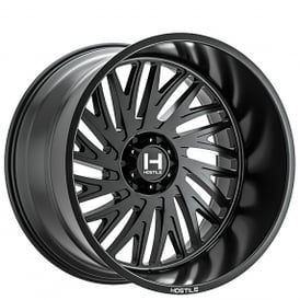 22" Hostile Wheels H131 Syclone Satin Black Off-Road Rims