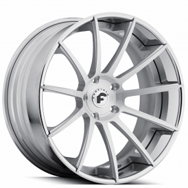 21" Forgiato Wheels Undice-ECL Brushed Silver with Chrome Lip Forged Rims