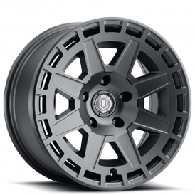 17" ICON Alloys Wheels Compass Satin Black Off-Road Rims