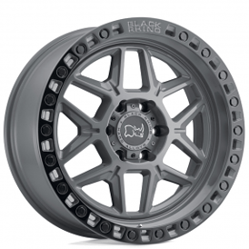 20" Black Rhino Wheels Kelso Battleship Gray with Black Lip Edge and Black Bolts Off-Road Rims 