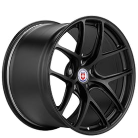 22" Staggered HRE Wheels R101 Lightweight Satin Black Monoblock Forged Rims