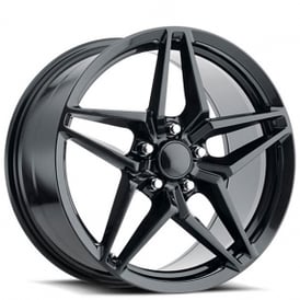 18" Staggered Corvette C7 Wheels FR 29 ZR1 Carbon Black OEM Replica Rims