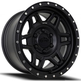17" Reika Wheels Trooper R40 Satin Black Flow Formed Off-Road Rims