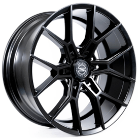 24" Select Precision Alloys Wheels S102 Alpine Satin Black 6-Lug Rims 