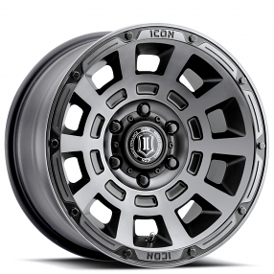 17" ICON Alloys Wheels Thrust Smoked Satin Black Tint Crossover Rims