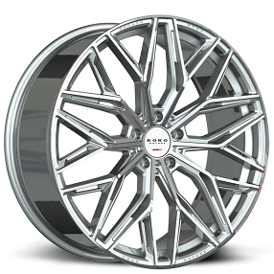 20" Koko Kuture Wheels Como Gloss Silver Machined Flow Formed Rims
