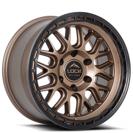 17" Lock Off-Road Wheels Onyx Matte Bronze with Matte Black Ring Rims