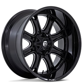 20" Fuel Wheels FC853 Darkstar Gloss Black Milled Off-Road Rims