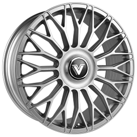 22" Vertini Wheels VL-1 Silver Brushed Floating Cap Flow Formed Rims 