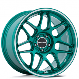 19" Motegi Racing Wheels MR158 Tsubaki Hokkaido Green with Machined Lip Flow Formed Rims