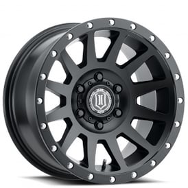 18" ICON Alloys Wheels Compression Satin Black Off-Road Rims