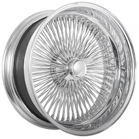 22x8" LA Wire Wheels Reverse 150-Spoke Straight Lace Chrome Rims 