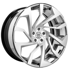 20/21" Lexani Forged Wheels LZ-775 Magnus Brushed Silver Face with Chrome Lip Rims 