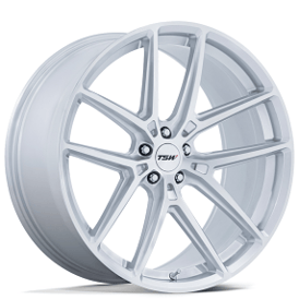 22" TSW Wheels TW006 Imola Gloss Silver with Machined Face Flow Formed Rims 