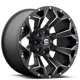 22" Fuel Wheels D546 Assault Black Milled Crossover Rims