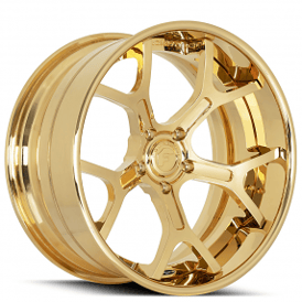 22" Forgiato Wheels GTR-ECL Gold over Chrome Forged Rims 