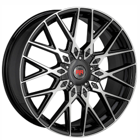 17" Revolution Racing Wheels RR24 Black Machined Rims
