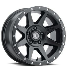 17" ICON Alloys Wheels Rebound Satin Black Crossover Rims