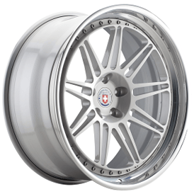 19" HRE Wheels 301 Gloss Silver Center with Polished Clear Outer and Gloss Silver Inner Forged Rims