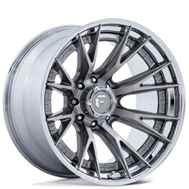 24" Fuel Wheels FC402 Catalyst Platinum with Chrome Lip 8-Lug Off-Road Fusion Forged Rims