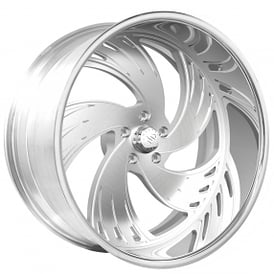 22" Staggered Snyper Forged Wheels Blaster Brushed with Polished Accents Monoblock Forged Rims
